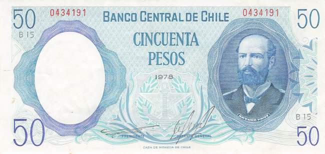 50 Pesos p151a Chile 1978